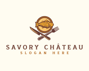 Fish Seafood Restaurant logo design