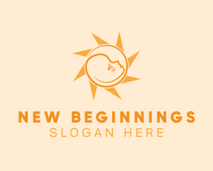 Infant Baby Sun logo design