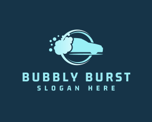 Bubble Wash Auto Cleaning logo design