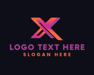 Modern Gradient Letter X logo