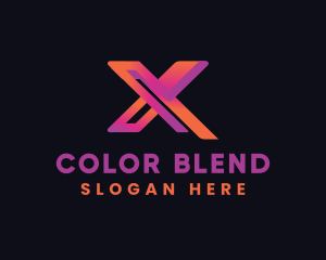 Modern Gradient Letter X logo