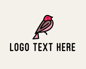 Lovebird Bird Pet Logo