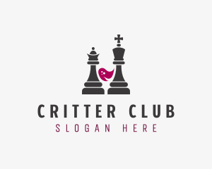 Chess Pieces Wine logo design