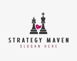 Chess Pieces Wine logo design