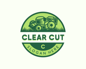 Lawn Mower Landscaper logo design