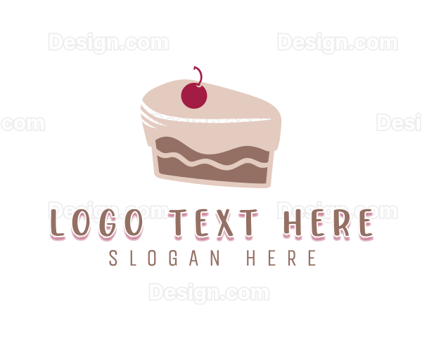 Cherry Cake Slice Logo