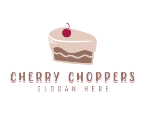 Cherry Cake Slice logo design