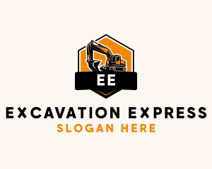 Excavation Construction Demolition logo design