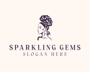 Hair Styling Salon Woman logo design