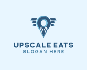 Restaurant Location Pin logo design