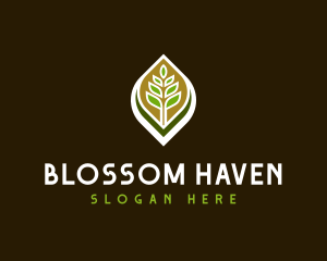 Leaves Plant Environment logo design