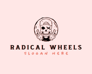 Skull Profanity Fuck logo design