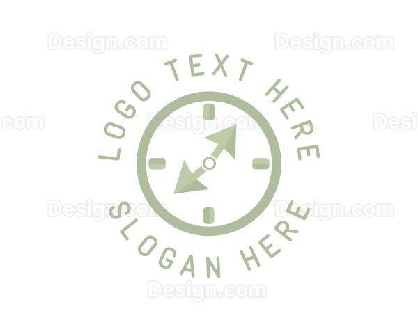 Green Cursor Clock Logo