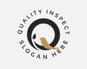 Minimalist Animal Bird Letter Q logo design