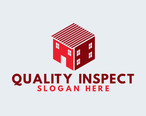 Red Hexagon Home logo design