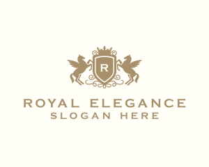 Royal Pegasus Shield logo design