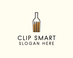 Food Fork Drink Bottle logo design