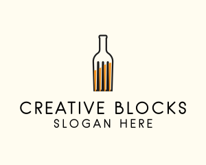 Food Fork Drink Bottle logo design