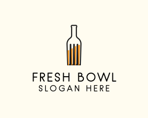 Food Fork Drink Bottle logo design