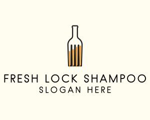 Food Fork Drink Bottle logo design