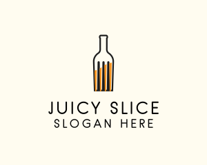 Food Fork Drink Bottle logo design