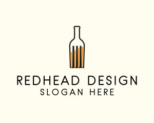 Food Fork Drink Bottle logo design