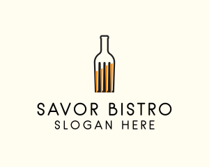 Food Fork Drink Bottle logo design