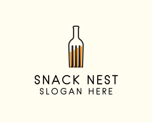 Food Fork Drink Bottle logo design