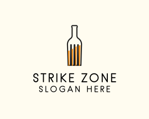 Food Fork Drink Bottle logo design