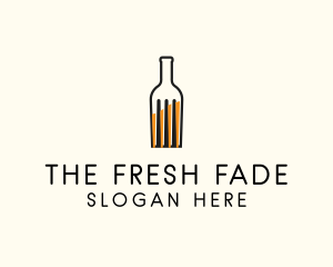 Food Fork Drink Bottle logo design