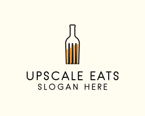 Food Fork Drink Bottle logo design