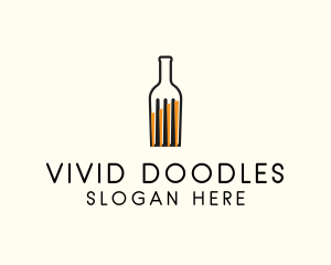 Food Fork Drink Bottle logo design