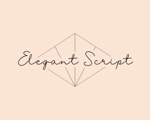 Elegant Script Diamond logo design