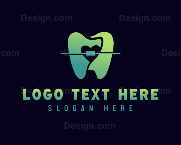 Tooth Braces Dentistry Logo