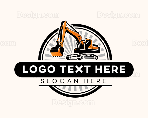 Excavator Digger Construction Logo