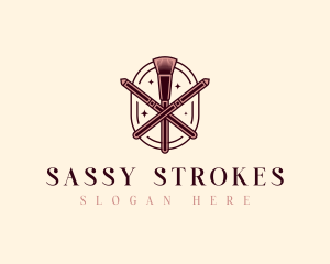 Cosmetics Makeup Brush logo