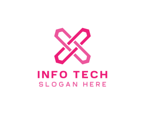 Tech Digital Letter X logo
