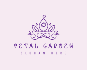 Lotus Flower Meditation logo design