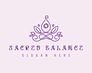 Lotus Flower Meditation logo design