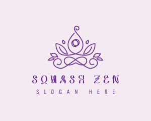 Lotus Flower Meditation logo design