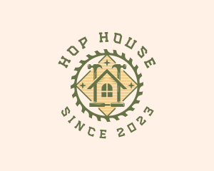 House Woodworking Tools  logo design