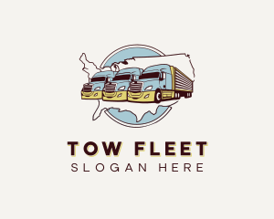 USA Fleet Truck logo design