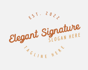 Simple Cursive Business logo design