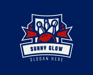 Bowling Ball Pin Strike logo design