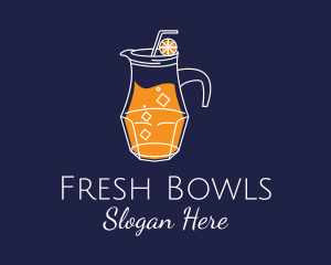 Orange Juice Pitcher logo design