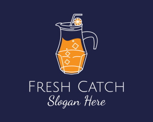 Orange Juice Pitcher logo design