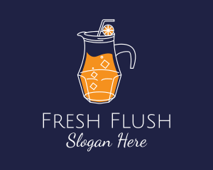 Orange Juice Pitcher logo design