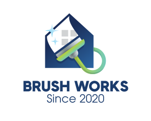 House Clean Paint Brush logo