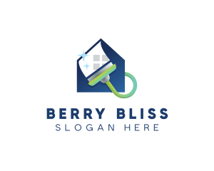 Home Clean Paint Brush logo design