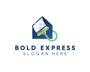 Home Clean Paint Brush logo design